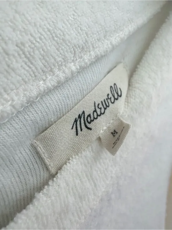 Madewell Off White Puff Sleeve Top Medium - Image 2