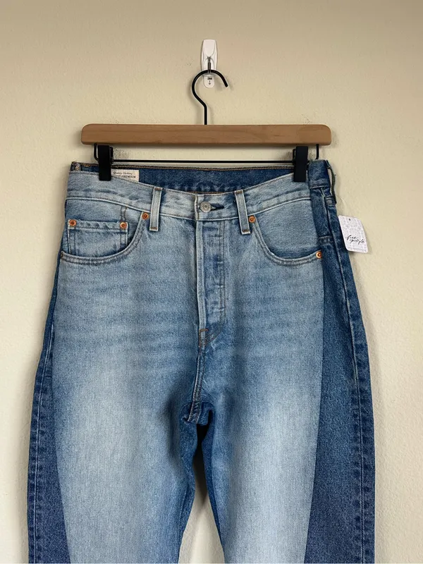 NWT Levi’s X Free People Spliced 501 Jeans - Image 6