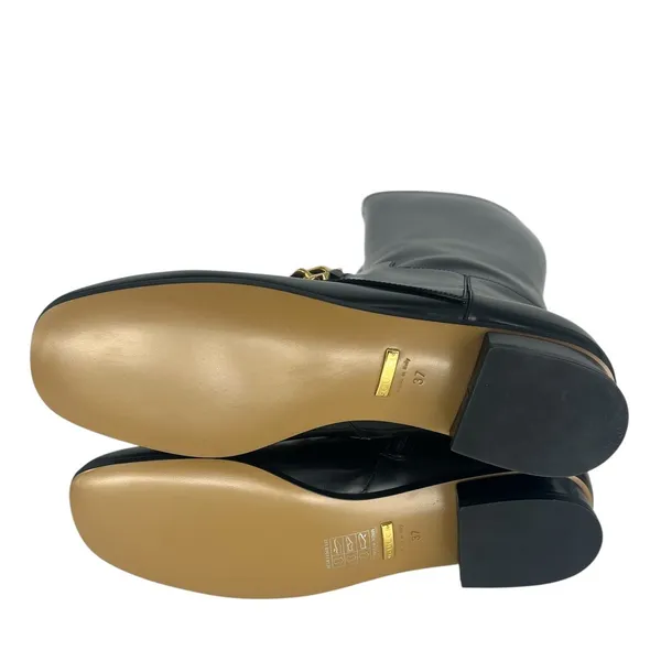 Gucci Interlocking GG Chain Patent Leather Knee‎ Boots - Image 16