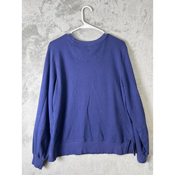 Anthropologie Cheers‎ Graphic Sweatshirt Navy Star Print Crewneck Pullover XS - Image 3