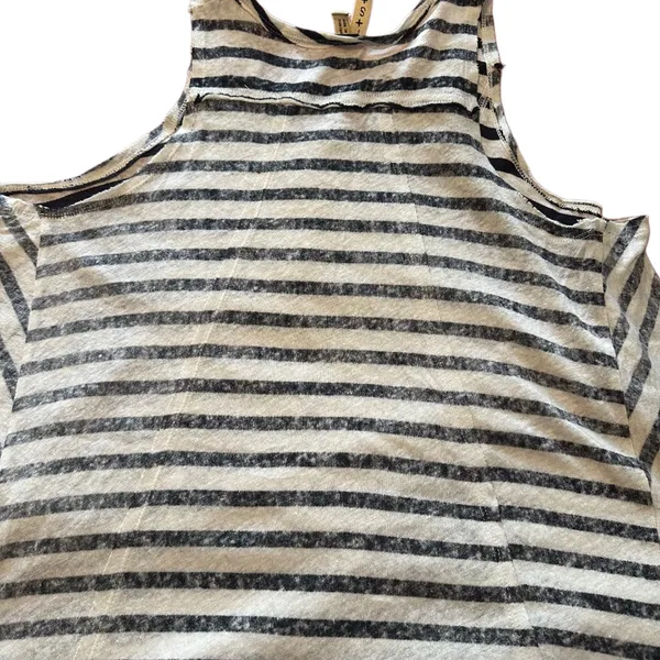 Free People black and white striped‎ inside-out tank top size s cotton - Image 2