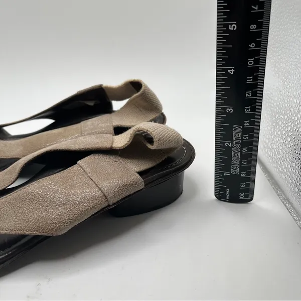 Brunate brown suede Sandals IT 37 US 7 Italian Designer Heels Dress VTG - Image 2