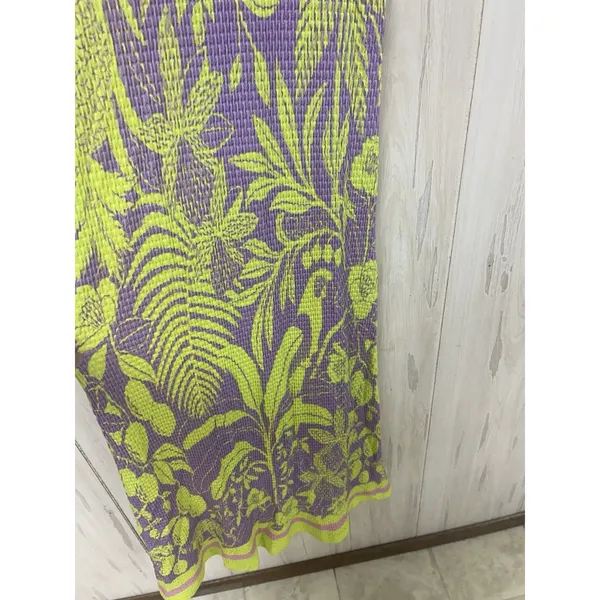HTF Anthropologie x FARM Rio Knit Midi Dress Size Small Purple Motif - Image 6