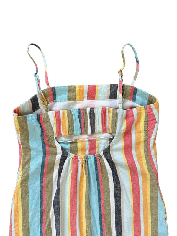Striped Mini Slip Dress Multi Color - Image 8