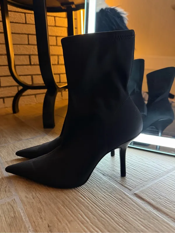 H&M Black Pointed Toe Booties - Image 2