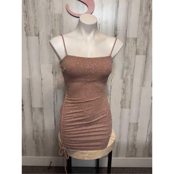 Windsor Shine On Ruched Glitter Mini Dress size XSmall - Image 2