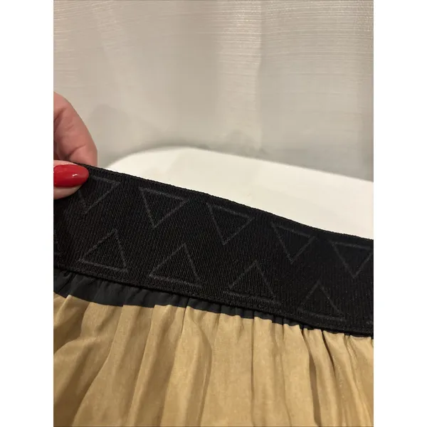Lularoe -‎ Jill Skirt- Large- NWT- Tan and Black stripe Pleated Accordion - Image 3