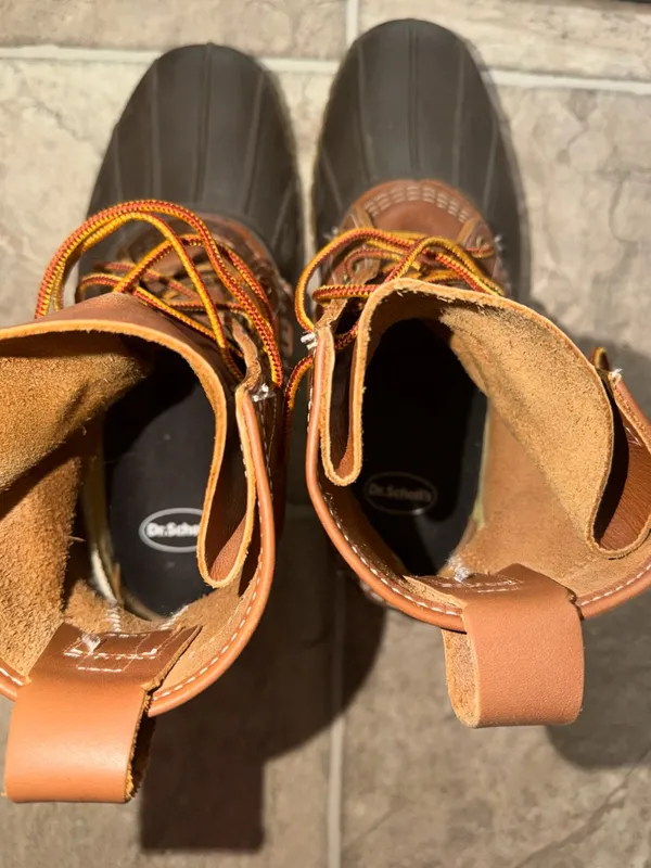 L.L. Bean Two-Tone Brown Leather and Dark Brown Women’s 8”Boots - Image 3