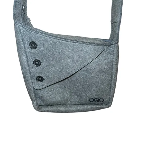 OGIO Charcoal Gray‎ Shoulder Wool Messenger Bag Boho Casual Crossbody Everyday - Image 3