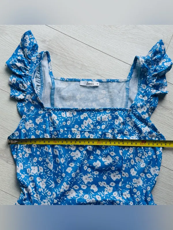 Loemes Dress, Summer Cute Floral Flowy Knee Length Sundressses Beach Size S - Image 8