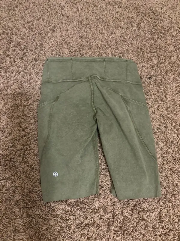 Lululemon Fast and Free Short 10" *Ice Dye 6 Ice Wash Moss Green W7BGHS Nulux - Image 2
