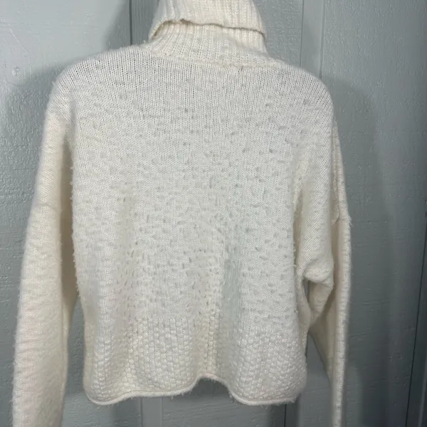 Madewell Sadler Turtleneck Ivory Sweater Size Medium NWOT - Image 7