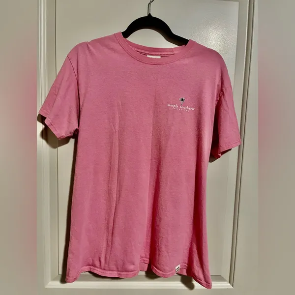 Simply Southern Pink Tee with Beach Graphic - Image 2