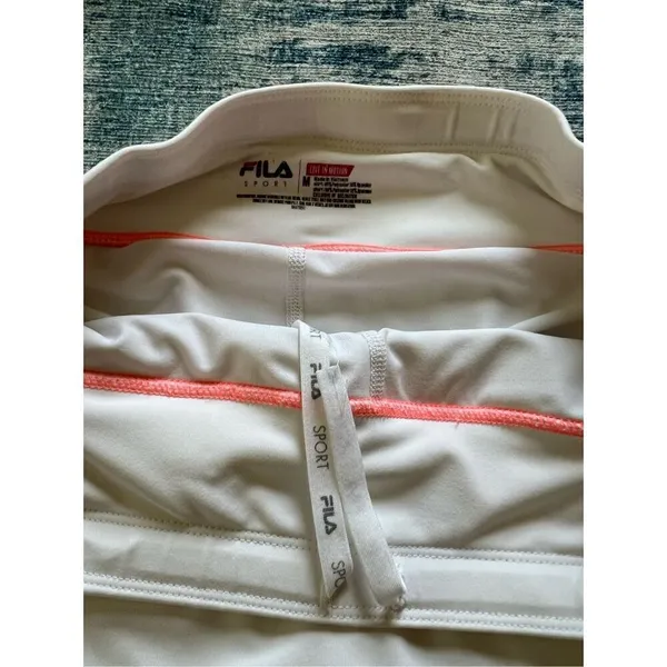Fila White Peach Pink Athletic Golf Skort Medium - Image 4