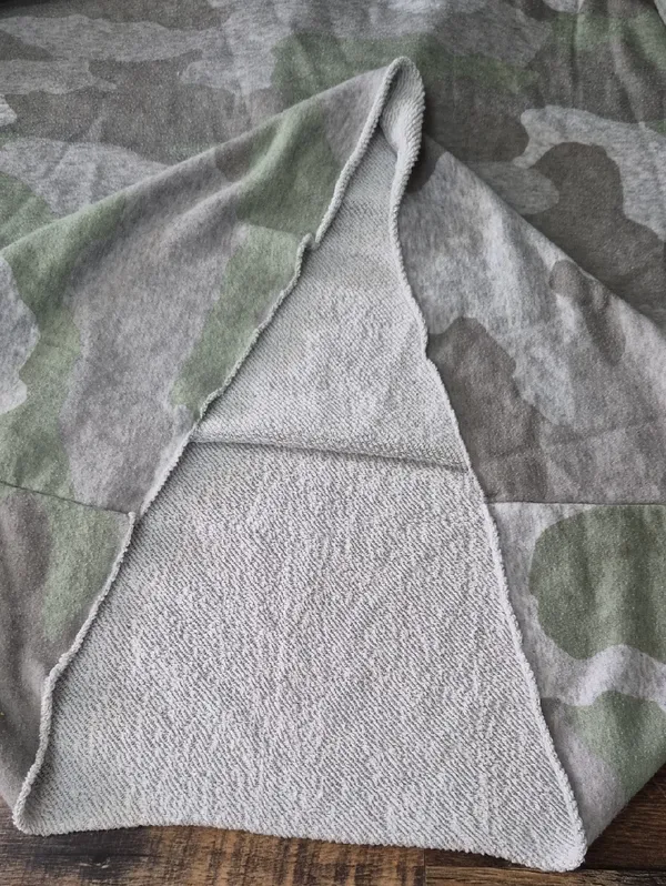 aerie Oversized Gray & Light Green Camo Half-Zip Sweater - Image 7