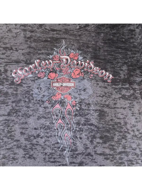 Harley-Davidson Woman’s XL St. Petersburg Florida Mineral Wash Motorcycle Tee - Image 5
