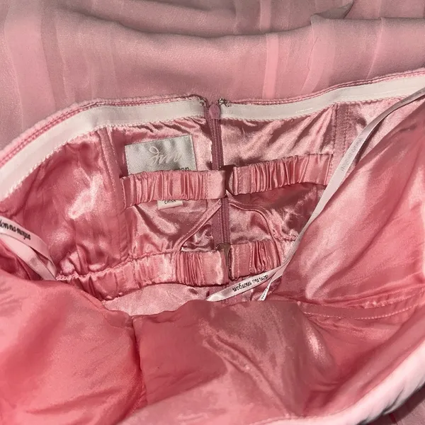 Pink Chiffon Strapless Dress Sz 2 - Image 9