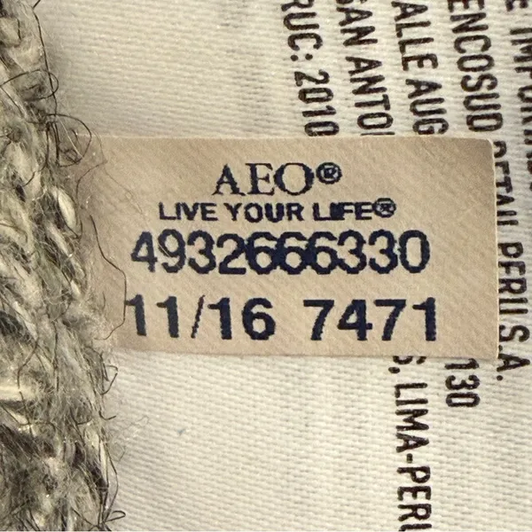 Size Medium American Eagle Gray Roll Neck Knit Sweater - Image 7