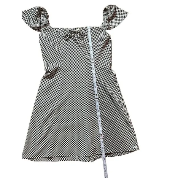 Levi’s Misha Flutter Sleeve Dress in Baby Check Sunny Cream Sz XL‎ - Image 7