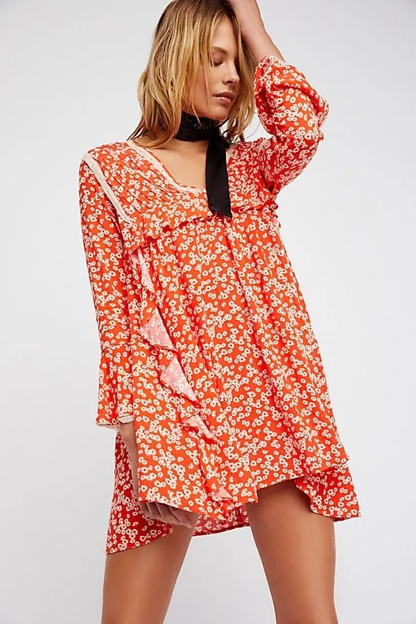 Free People Floral Ruffle Dress - Image 7