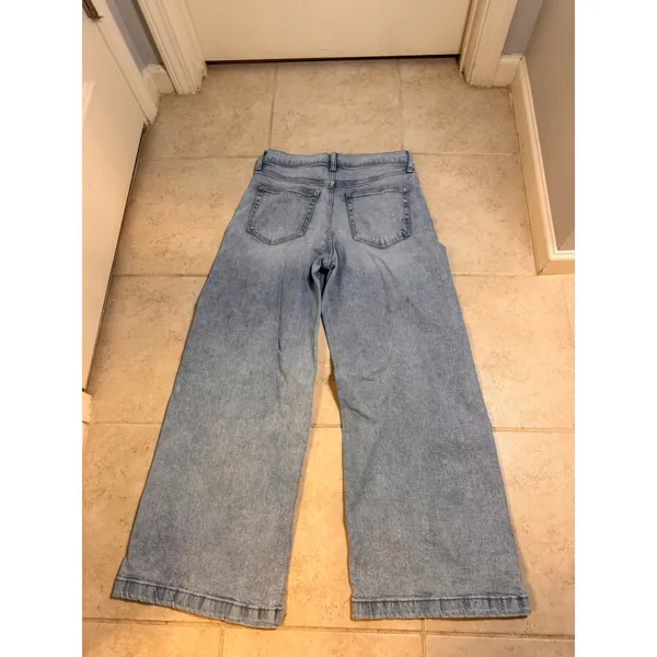 2 Gap High Rise Stride Wide-Leg Jeans 29/8P Cargo & Light Wash Petite - Image 11