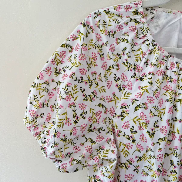 J.Crew Side Cutout Poplin Cotton A-Line Midi Dress White Meadow Floral - Image 6