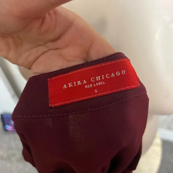 Akira Burgundy blouse - Image 4