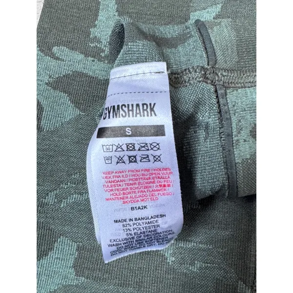Gymshark Adapt Camo Seamless Leggings Womens Small Green Grey Scrunch Bum B1A2K - Image 6