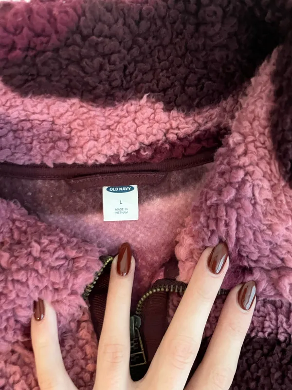 Old Navy Pink Camo Sherpa Teddy Jacket - Image 3