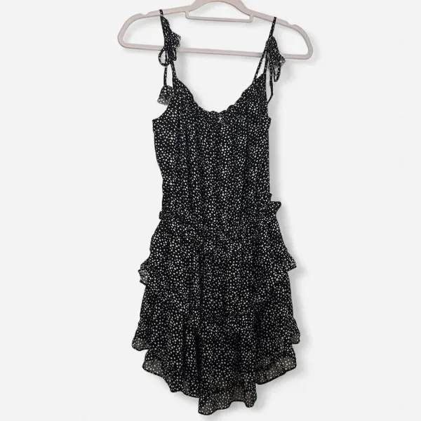 Misa Los Angeles Helena Polka Dot romantic girly Mini Dress XS fairy whimsi - Image 4