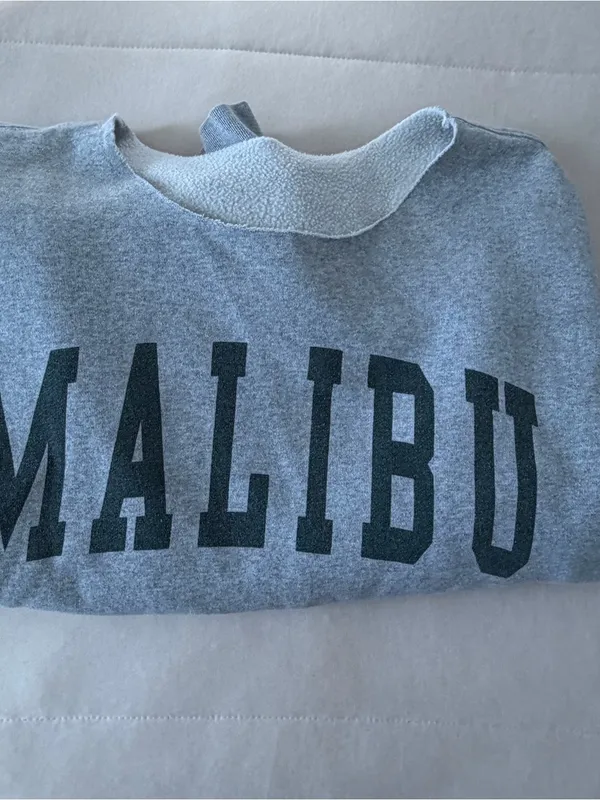 Brandy Melville Malibu Graphic Crewneck Sweatshirt - Gray - Image 6