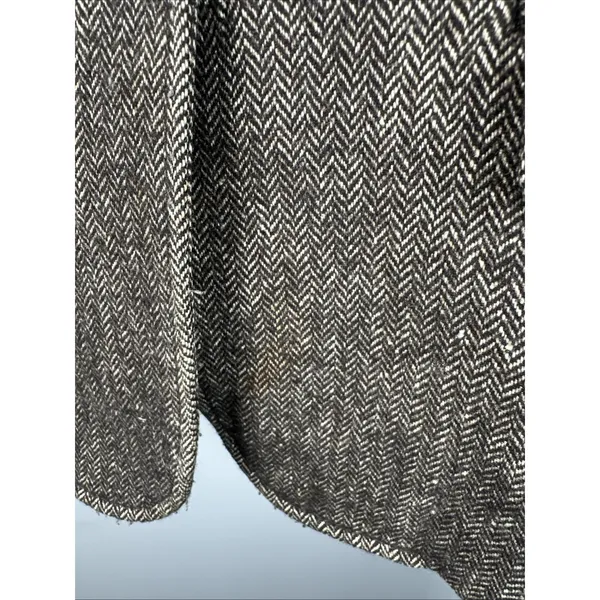 Vintage Banana Republic 0 Blazer Womens‎ Tweed Wool Linen 2006 Brown READ - Image 8