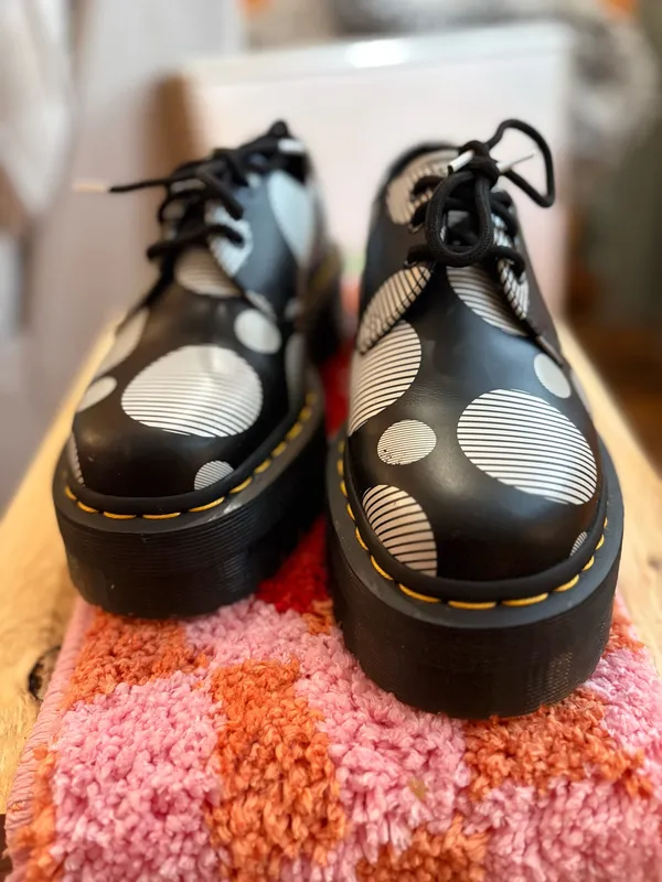 1461 Polka Dot Dr. Martens Platform Oxford Smooth Leather Shoes Women’s 7 - Image 2