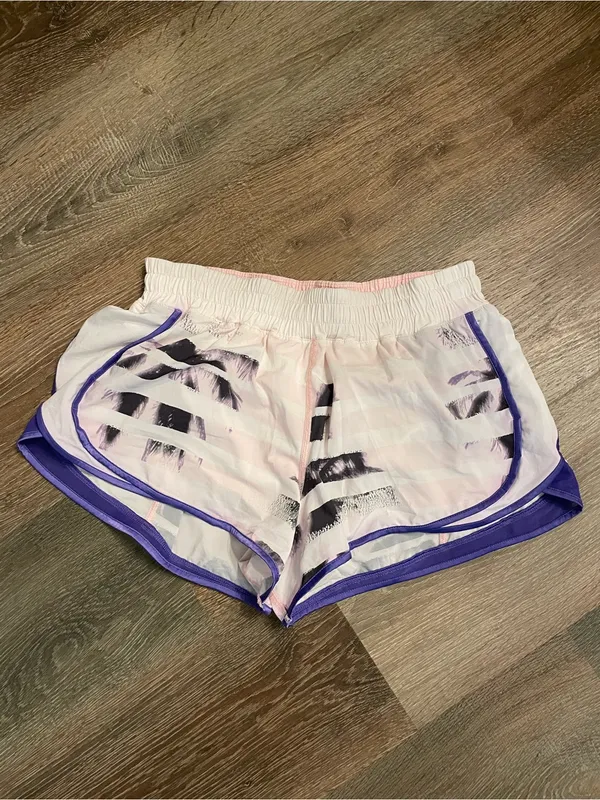 Lululemon Women's Pink Tie-Dye Running Shorts Super Squad Short - Image 2