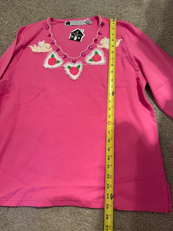 Storybook Knits Cupid’s Gift Beaded Long Sleeve Size L - Image 3