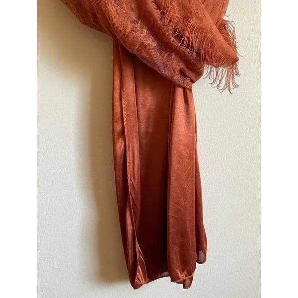 ‎Lush womens rust layered fringe dress XS - Image 4
