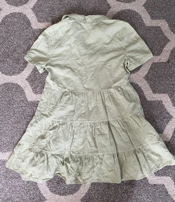 Zara Linen Blend Tiered Dress - Image 10
