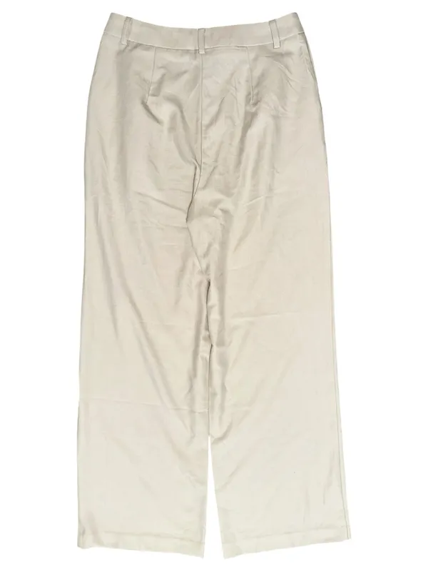 Commense NWT Women’s Sz M Light Beige Wide Leg High Waist Pleated Pants Trousers - Image 3