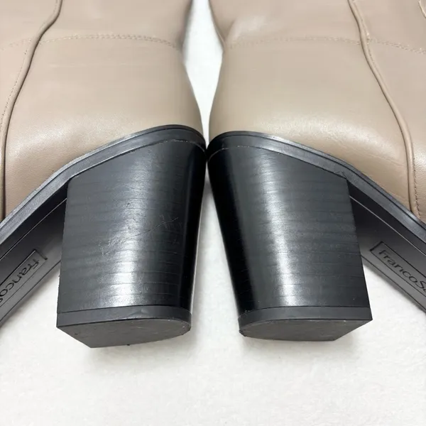 Franco Sarto‎ Taupe Leather Upper Women's Valor Mid Shaft Cowboy Boots Size 9.5 - Image 7