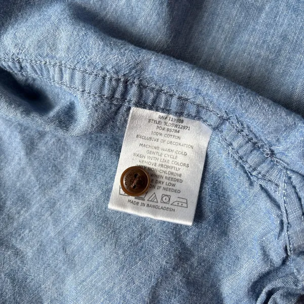 Levi's Blue Casual Button Down Shirt Short Sleeve - Image 7
