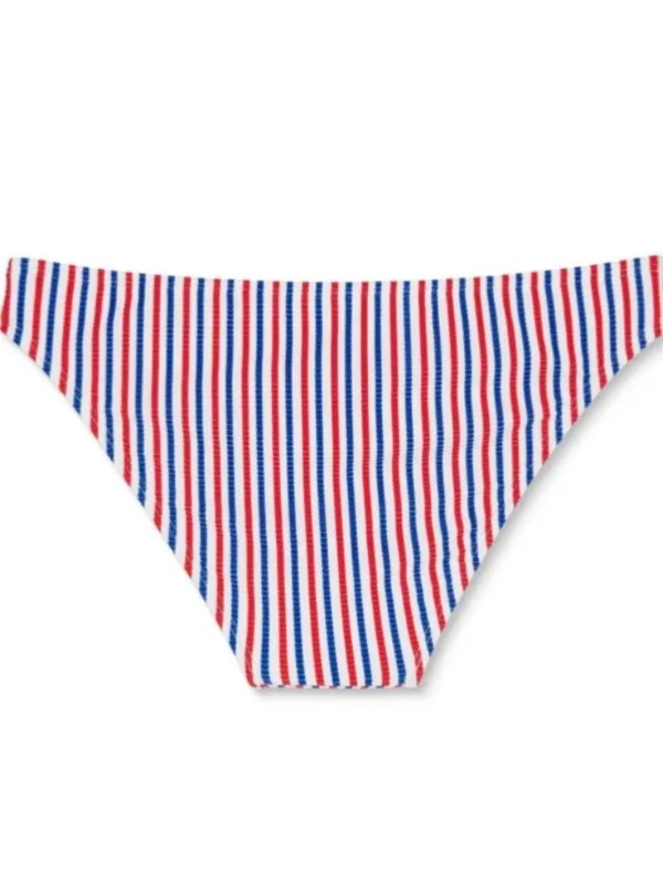 Juniors’ Ribbed Cheeky Bikini Bottom Red White Blue Swimsuit M Beach Patriotic - Image 4