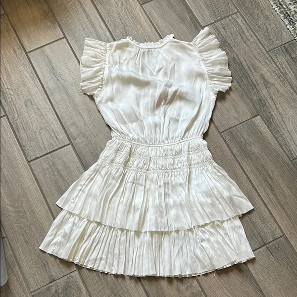 The Reset White Pleated Dress Size M - Image 5