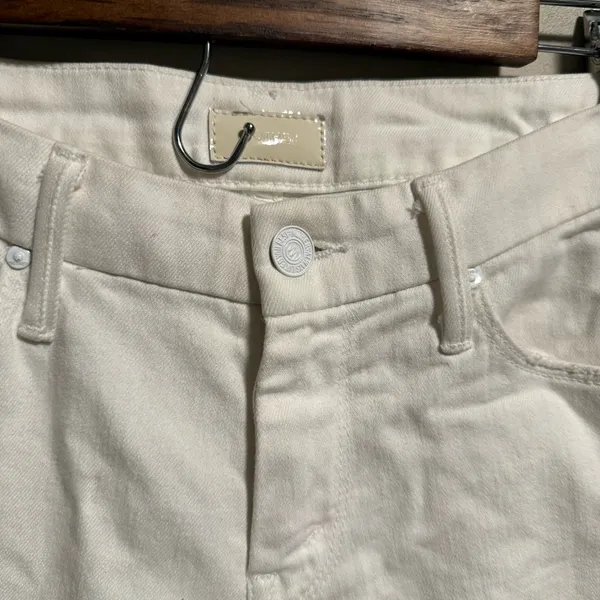 Mother Denim The Looker Skinny Jeans in Mirror Mirror White- Size 26 - Image 8