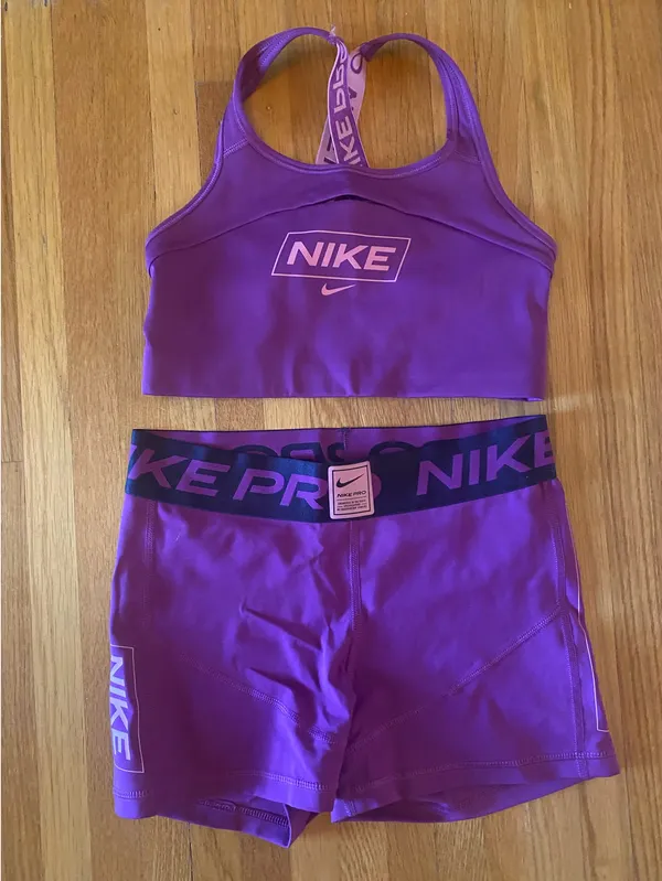 RARE Magenta/Pink/Purple Nike Pro Shorts - Image 2