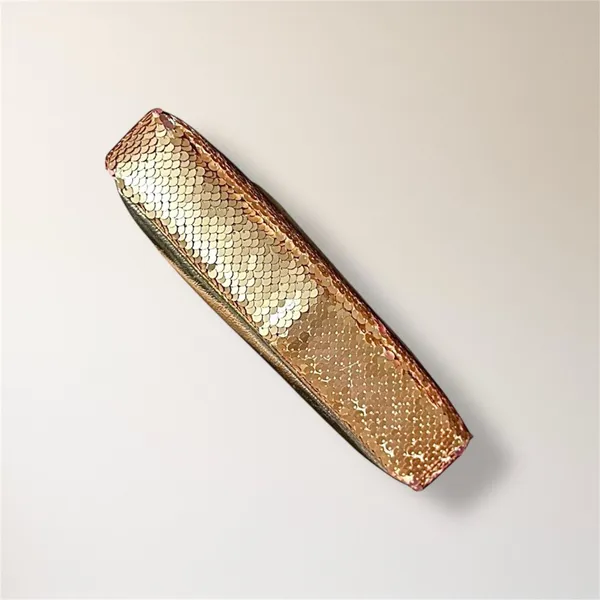 New Nicole‎ Miller Gold Sequin Shoulder Bag Clutch Evening Purse Holiday Party - Image 7