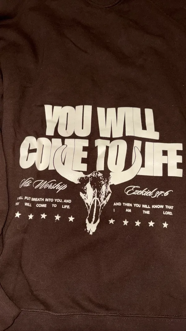 STS Worship Hoodie Brown Size XL - Image 2