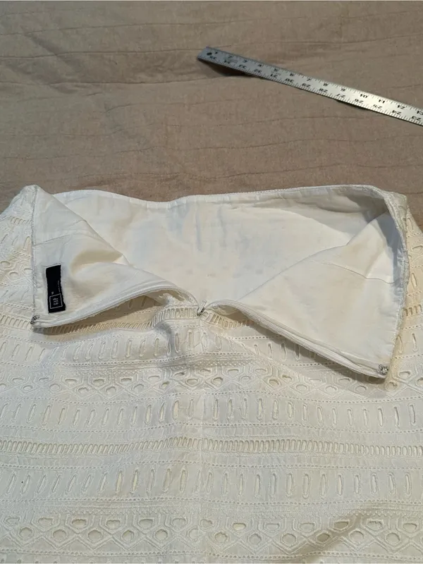 White Crochet Mini Skirt - Women - Image 7