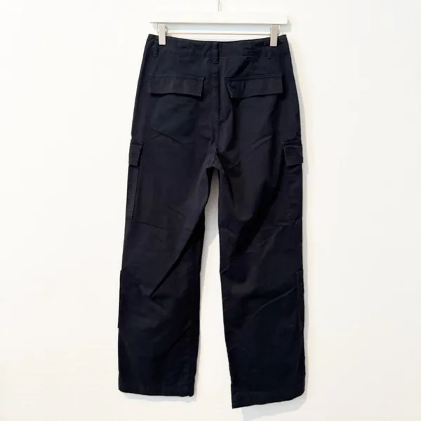 HM Cargo Pants Size 6 Faded‎ Black High Rise Wide Leg Baggy Alternative Grunge - Image 9
