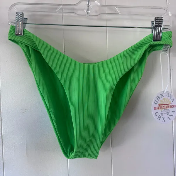 Grey Bandit x Ana Neon Green Ribbed Bikini Set M - Image 5