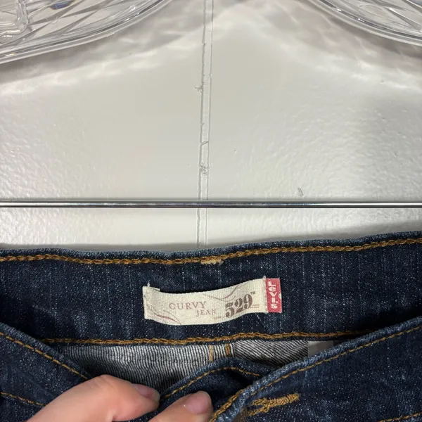Levi's 529 Dark Wash Curvy Bootcut Stretch Denim Jeans Plus Size 16 Misses 16M - Image 3